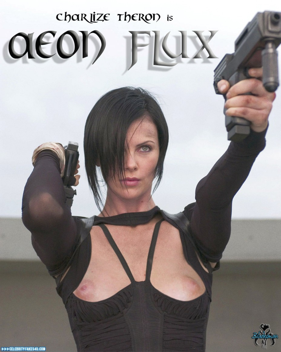 Charlize Theron Fake, Aeon Flux (TV Series), Tits, Porn