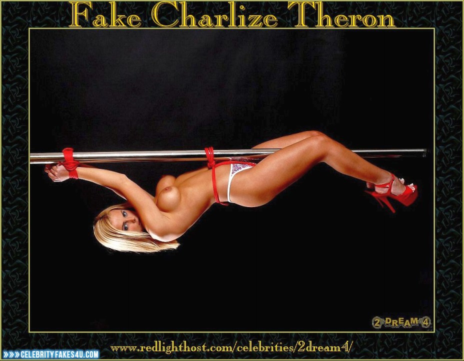 Charlize Theron Fake, Bondage, Heels, Sexy Legs, Tits, Porn