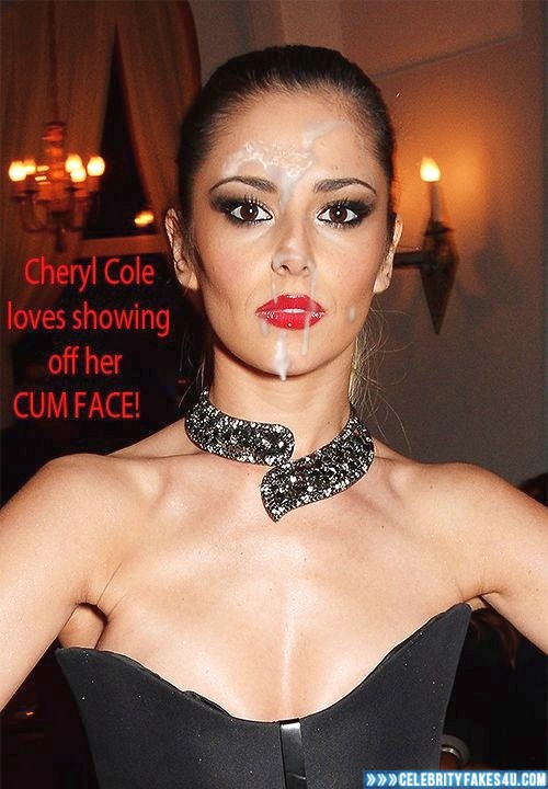 Cheryl Cole Fake, Cum Facial, Lipstick, Porn