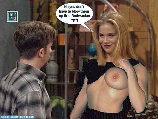 Christina Applegate Fake, Captioned, Flashing Tits, Married... with Children (TV Series), Porn