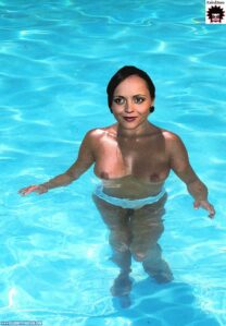 Christina Ricci Boobs Exposed Pool Naked 001