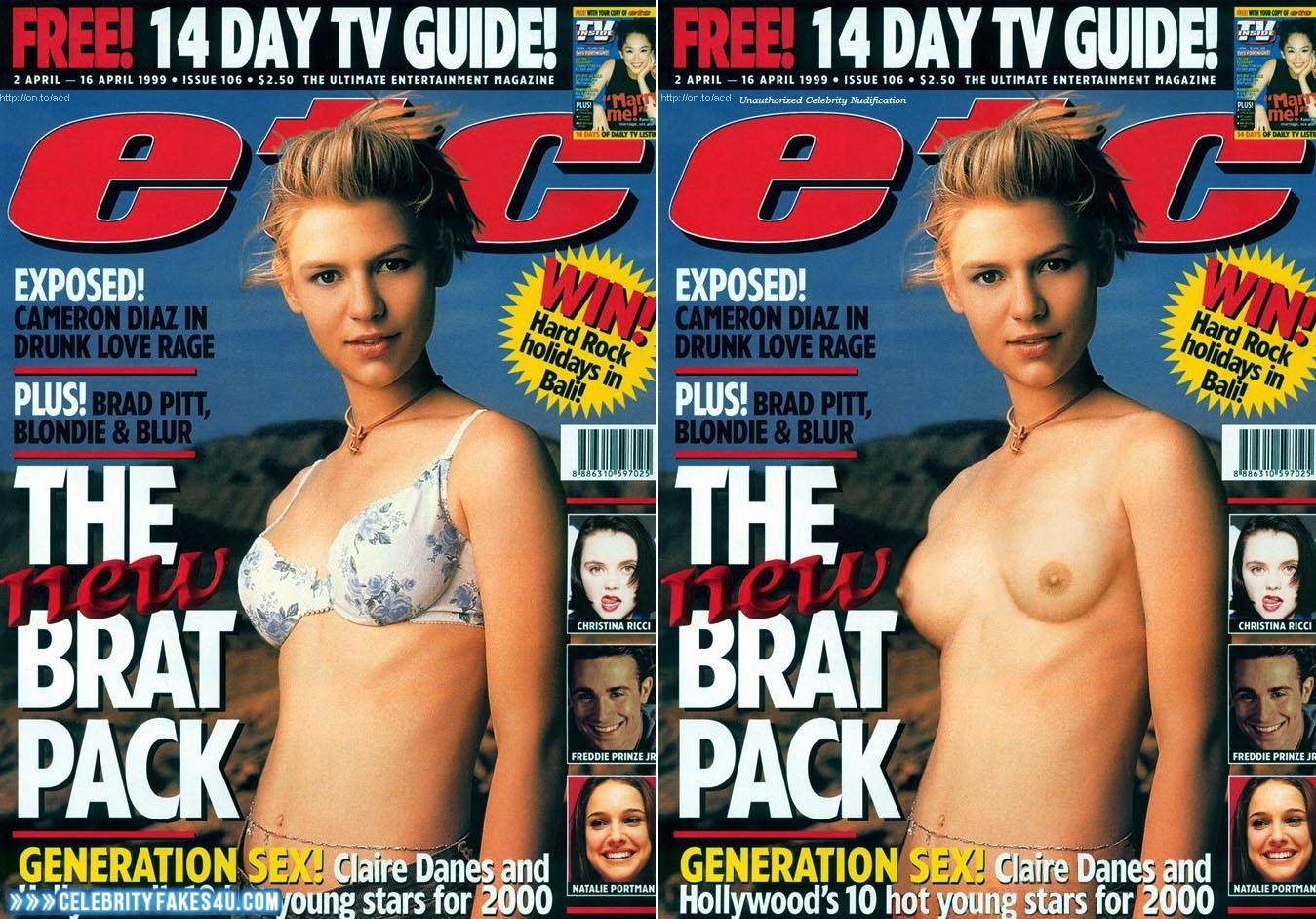 Claire Danes Fake, Magazine Cover, Nude, Tits, Porn