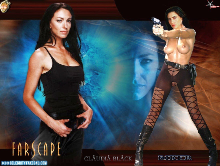 Claudia Black Fake, Farscape, Knee-High Boots, Nude, Series, Stockings, Tits, Porn