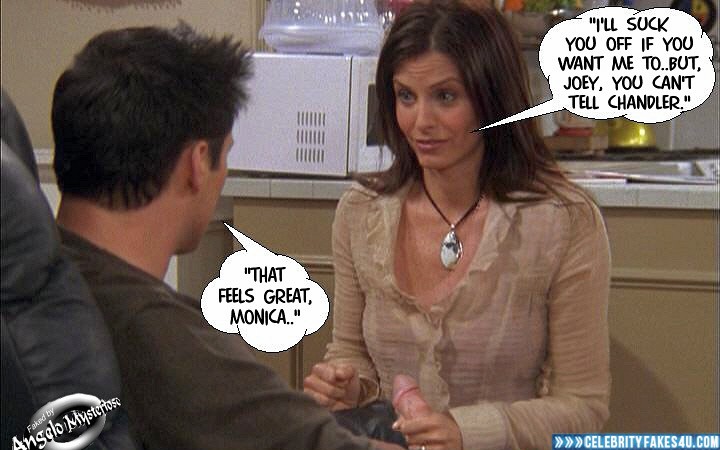 Courteney Cox Fake, Captioned, Friends, Handjob, Porn