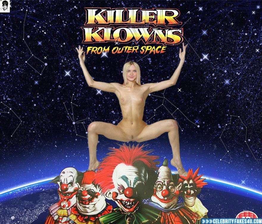 Dakota Fanning Fake, Blonde, Legs Spread, Movie Cover, Nude, Pussy, Tits, Porn