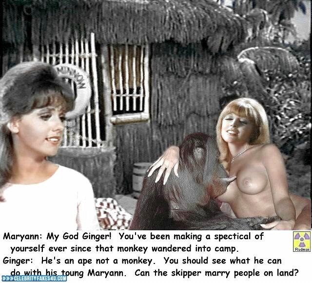 Dawn Wells Fake, Captioned, Gilligan's Island, Series, Tits, Very Nice Tits, Porn