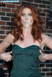 Debra Messing Facial Loves Drinking Cum Porn 001