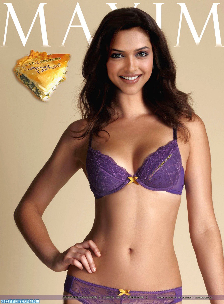 Deepika Padukone Fake, Bra, Lingerie, Magazine Cover, Panties, Tits, Porn