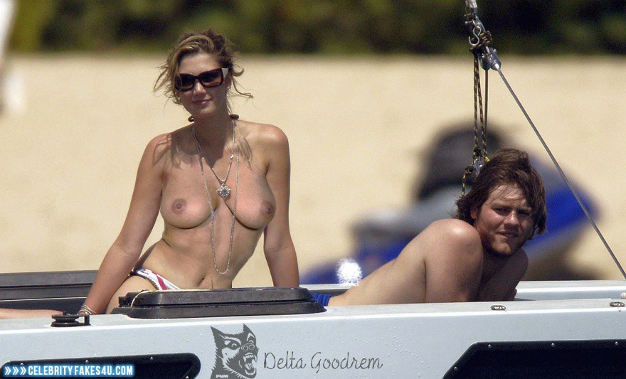 Delta Goodrem Fake, Beach, Glasses, Outdoor, Public, Tits, Topless, Voyeur, Porn