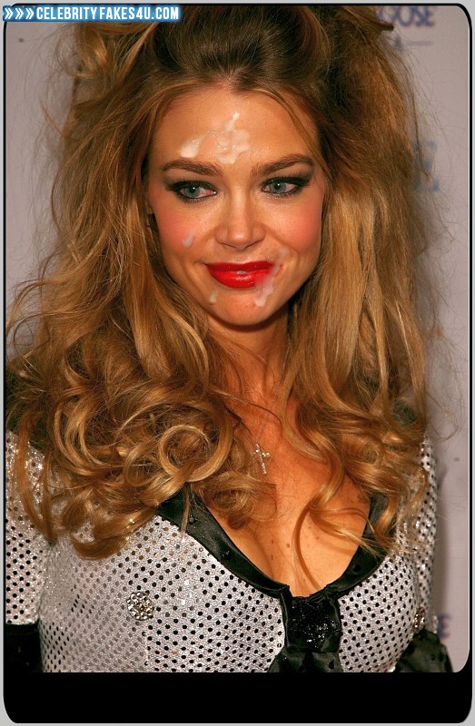 Denise Richards Fake, Cum Facial, Lipstick, Porn