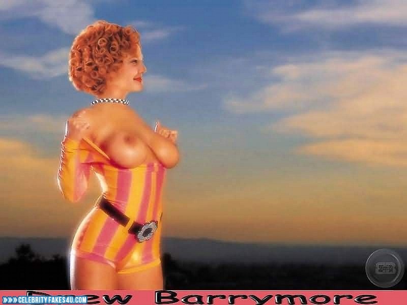 Drew Barrymore Fake, Tits, Very Nice Tits, Porn