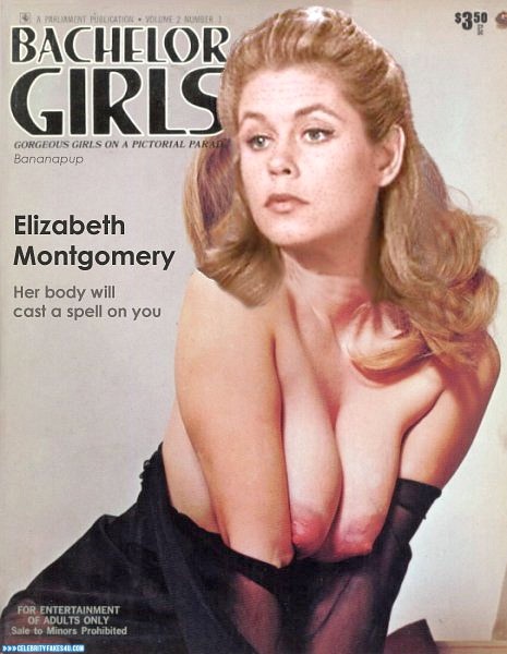 Elizabeth Montgomery Fake, Magazine Cover, Squeezing Breasts, Porn