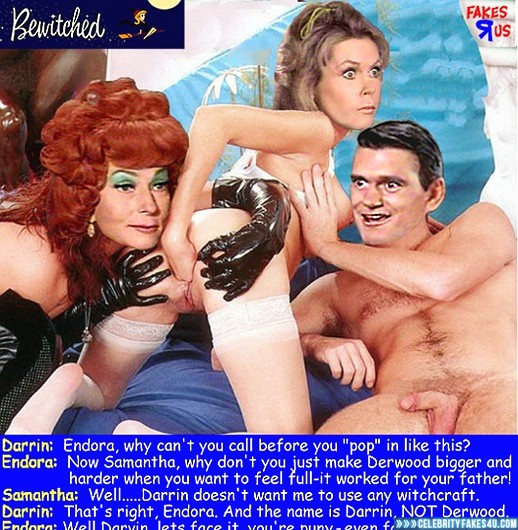 Elizabeth Montgomery Fake, Bewitched (TV Series), Captioned, Lesbian, Pussy Fisting, Threesome, Porn