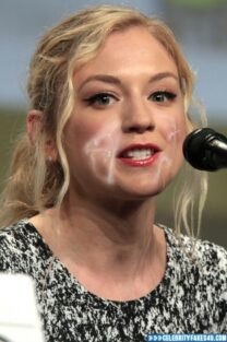 Emily Kinney Public Cum Facial 001