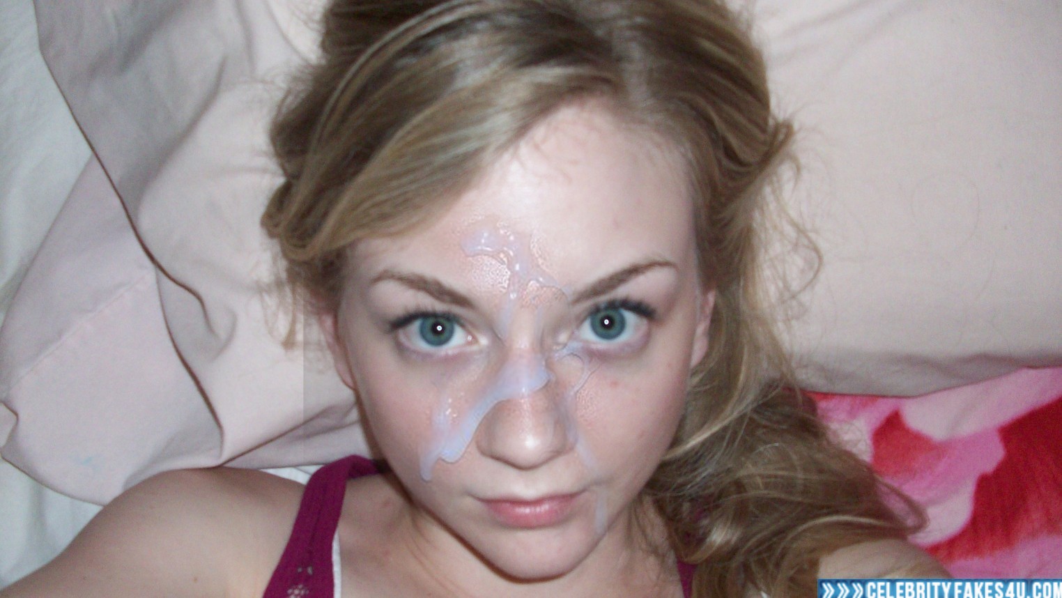 Cum Selfie - Emily Kinney Selfie Facial Porn 001 Â« Celebrity Fakes 4U