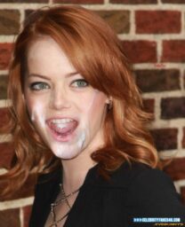 Emma Stone Cum Facial Fake 001