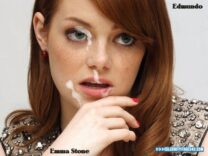 Emma Stone Cum Facial Nude Fake 001