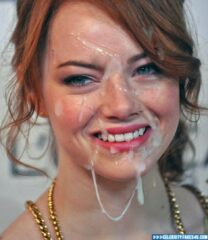 Emma Stone Cumshot Facial Fake 002