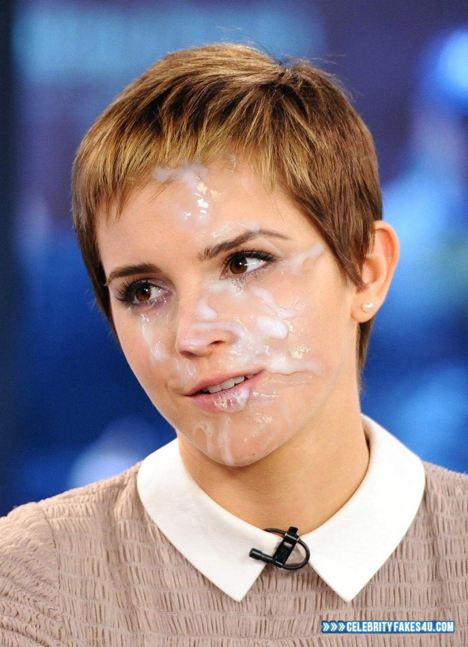 Emma Watson Fake, Blowjob, Brunette Hair, Cum Facial, Cumshot, Lipstick, Nude, Public, Sex, Tits, Porn