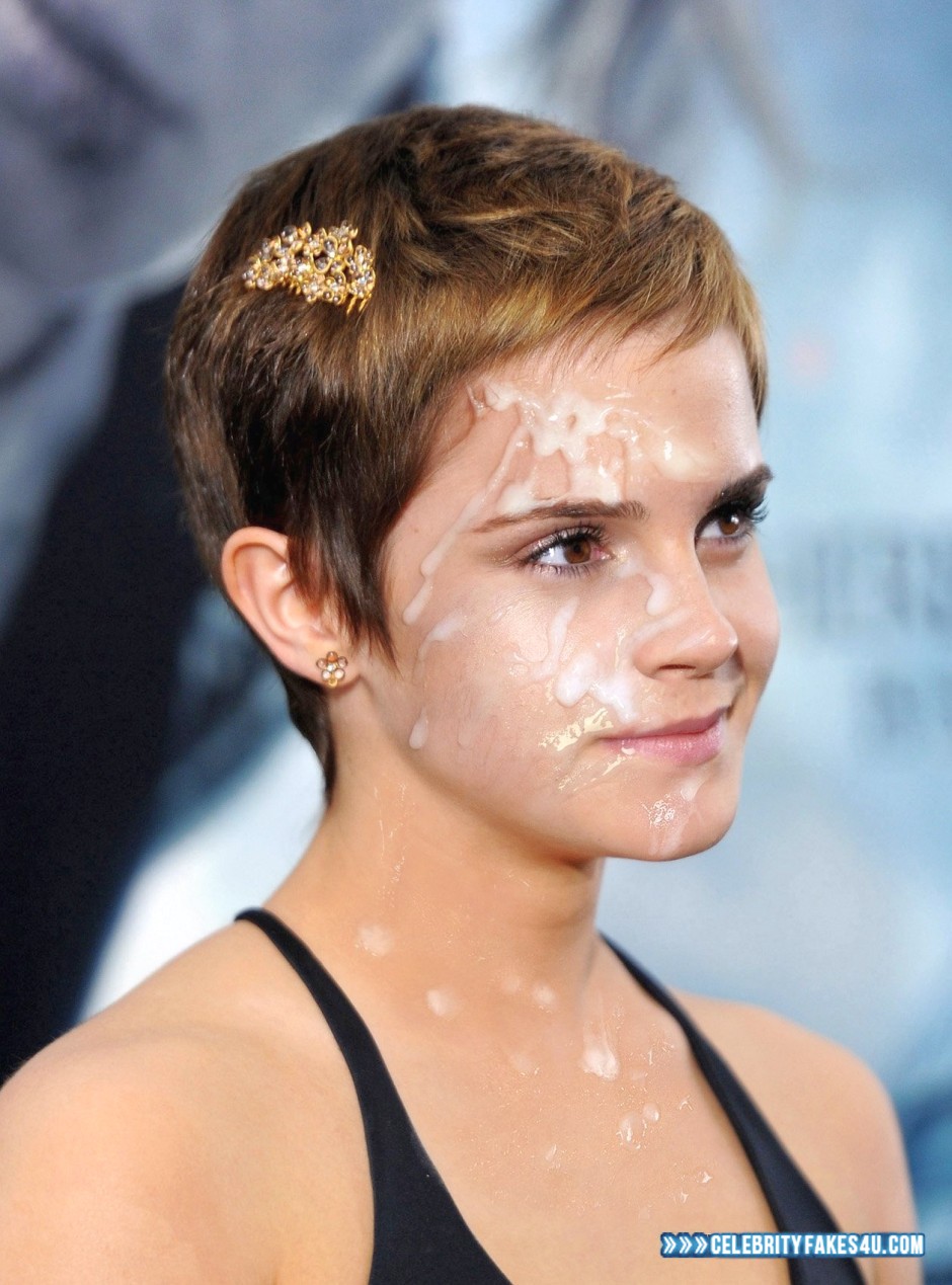 Emma Watson Fake, Cum Facial, Cumshot, Public, Porn