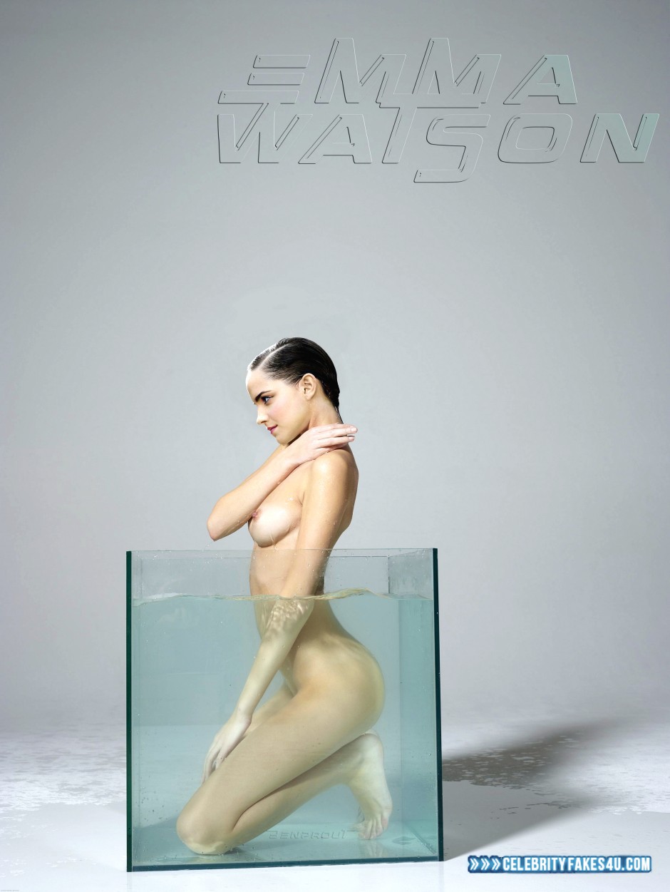 Emma Watson Fake, Naked Body / Fully Nude, Nude, Sideboob, Tits, Wet, Porn