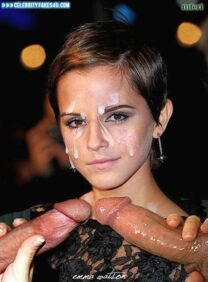 Emma Watson Cum Facial Handjob Nsfw Fake 001