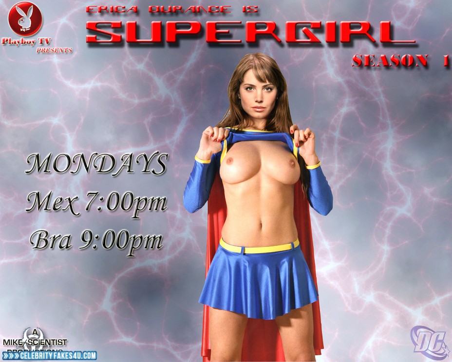 Erica Durance Fake, Flashing Tits, Supergirl, Very Nice Tits, Porn