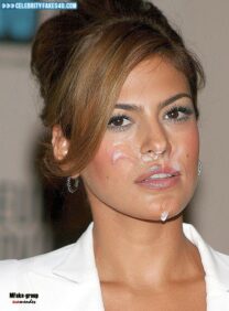 Eva Mendes Cum Facial Fakes 001