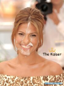 Eva Mendes Cumshot Facial 001