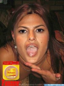 Eva Mendes Leaked Swallowing Cumslut Porn 001