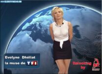 Evelyne Dheliat Skirt Public Nsfw 001