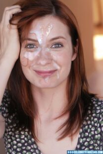 Felicia Day Cumshot Facial 001