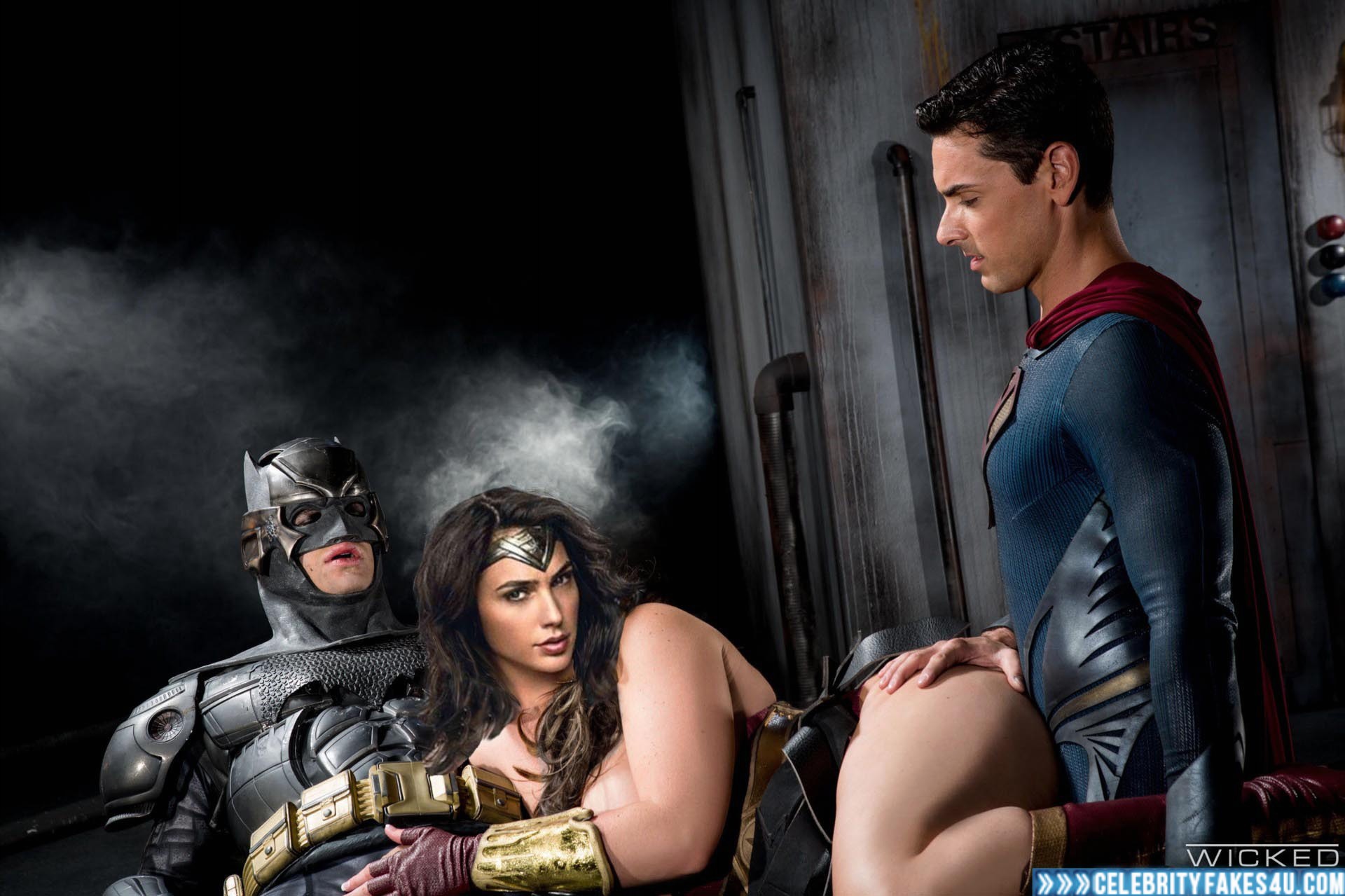 Batman superman justice league threesome