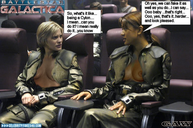 Grace Park Fake, Battlestar Galactica (TV Series), Captioned, Nude, Series, Tits, Porn