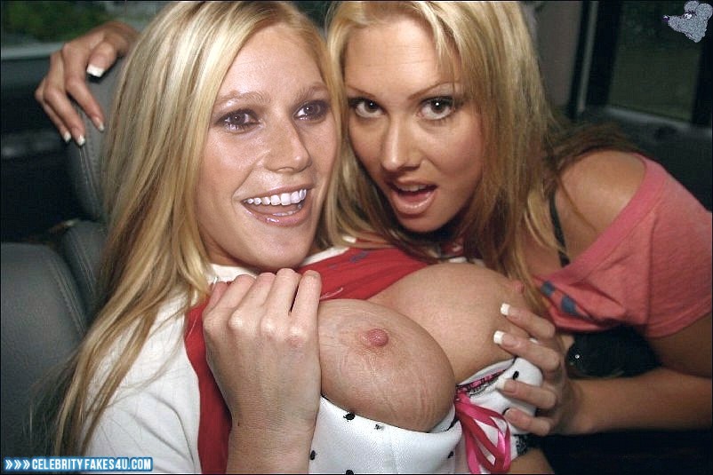 Gwyneth Paltrow Fake, Blonde, Flashing Tits, Homemade, Lesbian, Squeezing Breasts, Porn