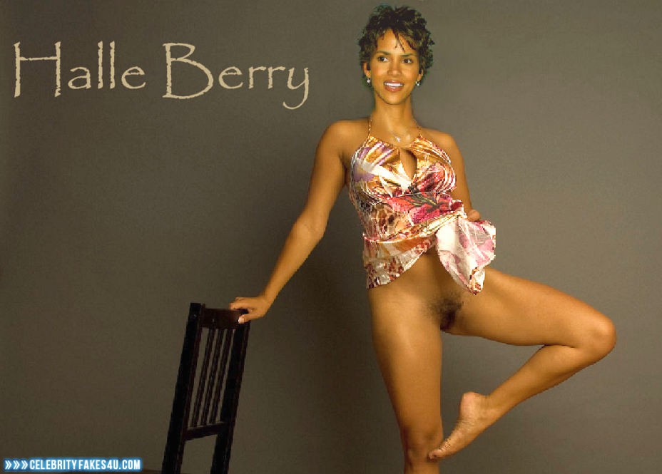 Halle Berry Fake, Nude, Pantiless, Pussy, Upskirt, Porn