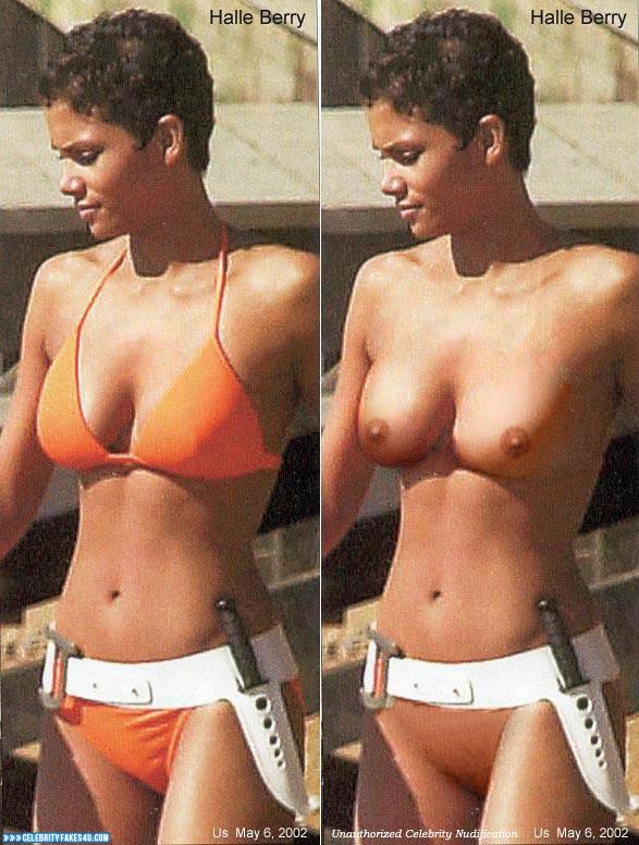 Halle Berry Fake, Tits, Topless, Voyeur, Porn