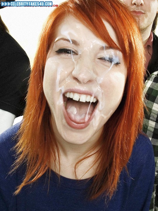 Hayley Williams Fake, Cum Facial, Horny, Swallowing Cum, Porn