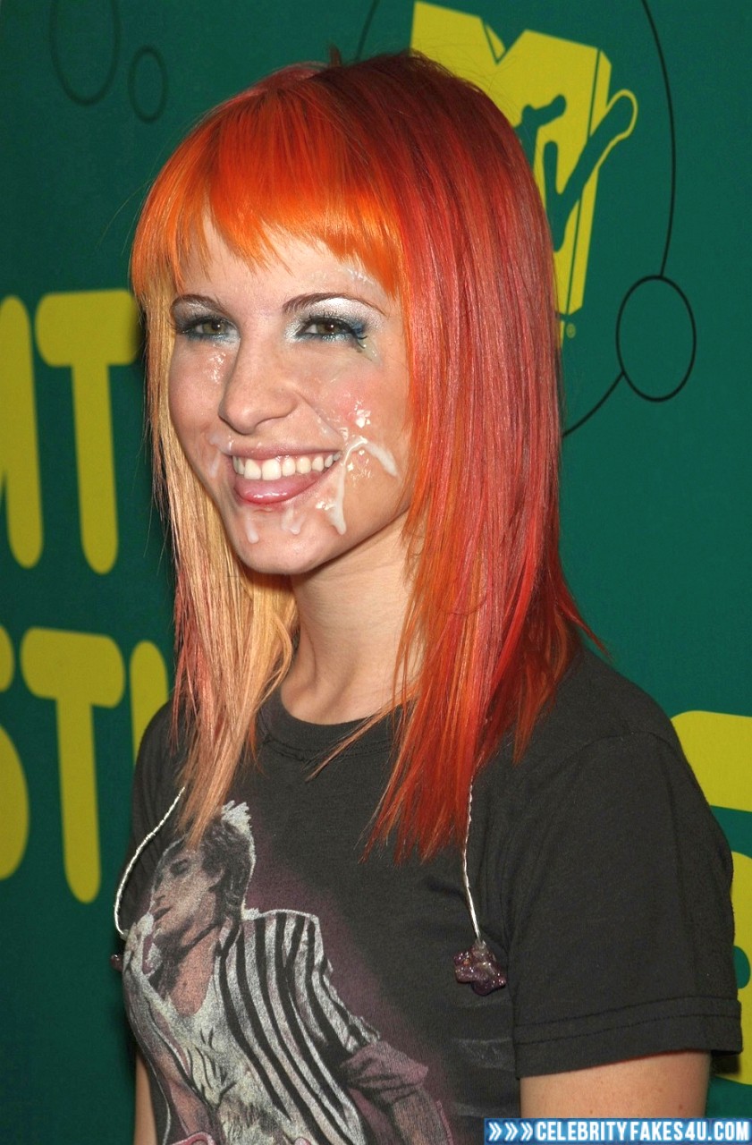 Hayley Williams Fake, Cum Facial, Licking Cum, Public, Readhead, Red Carpet Event, Porn
