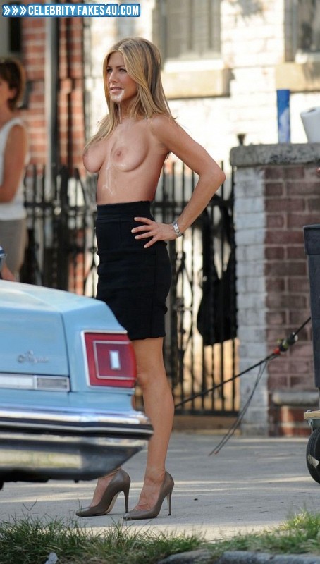 Jennifer Aniston Fake, Cum Facial, Cumshot, Heels, Nude, Public, Skirt, Tits, Very Nice Tits, Voyeur, Porn