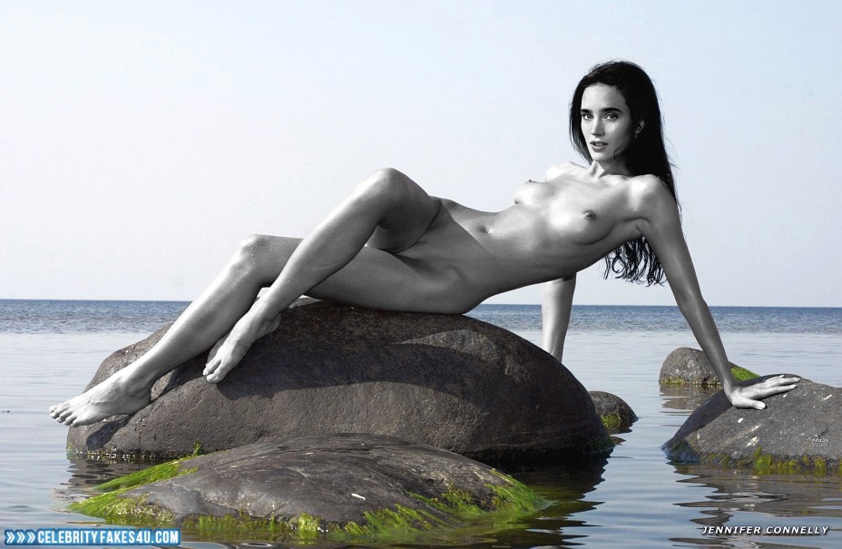 Jennifer Connelly Fake, Beach, Feet, Naked Body / Fully Nude, Sexy Legs, Tits, Porn