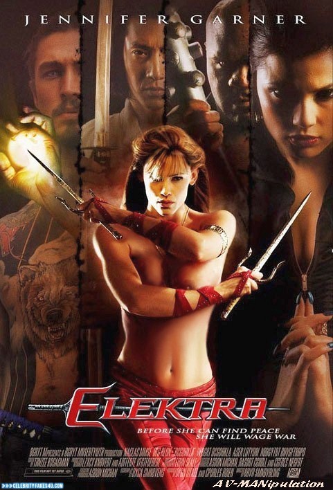 Jennifer Garner Fake, Elektra (Film), Movie Cover, Porn