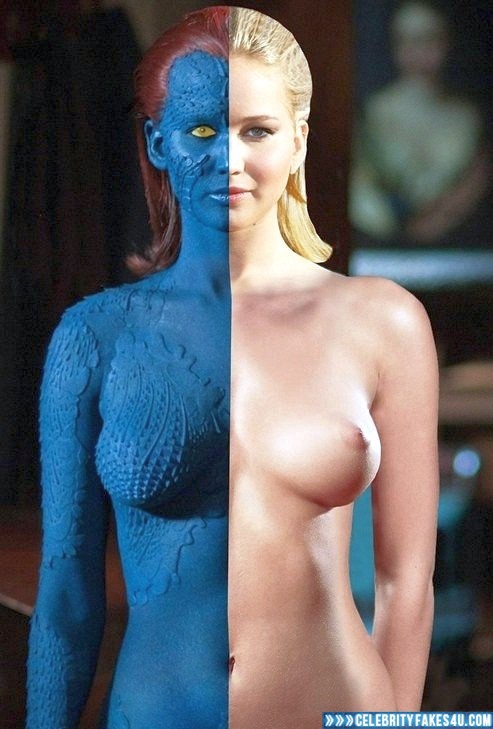 Jennifer Lawrence Fake, Nude, Series, Tits, X-Men, Porn