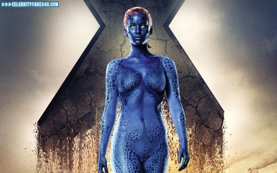 Jennifer Lawrence Fake, Naked Body / Fully Nude, Nude, Series, Tits, X-Men, Porn