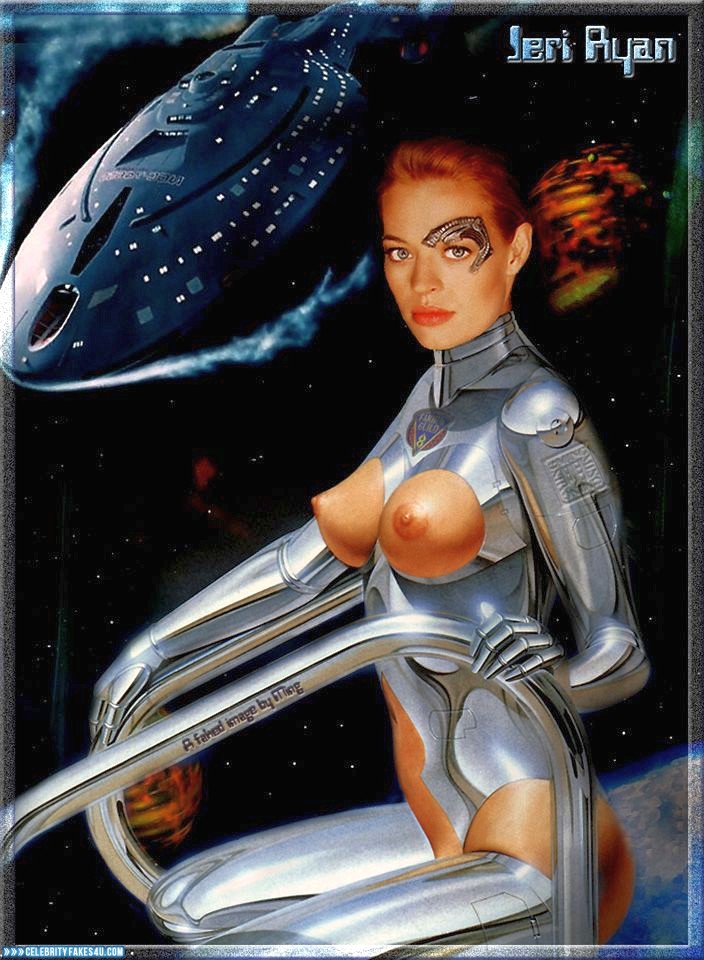 Jeri Ryan Fake, Cartoon, Star Trek, Tits, Porn