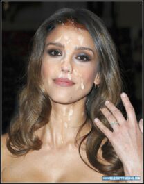 Jessica Alba Cum Facial 002