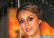 Jessica Alba Facial Cumshot 001