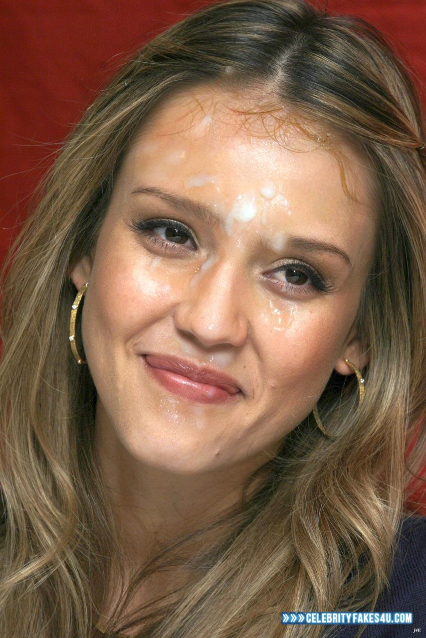 Jessica Alba Fake, Cum Facial, Cumshot, Porn