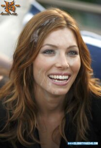 Jessica Biel Cum Facial Porn Fake 001