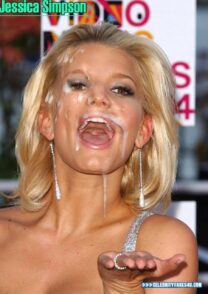 Jessica Simpson Facial Cumshot 002